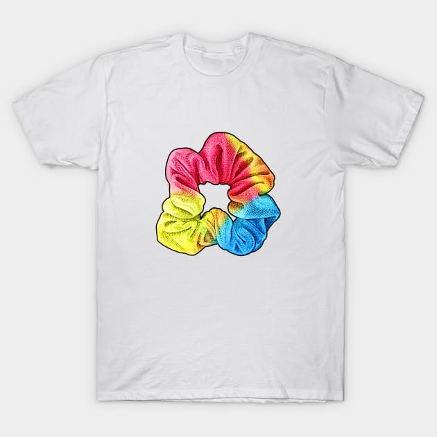 Scrunchie VSCO Girl Hair Tie Girls Colorful Rainbow T-Shirt by DD2019